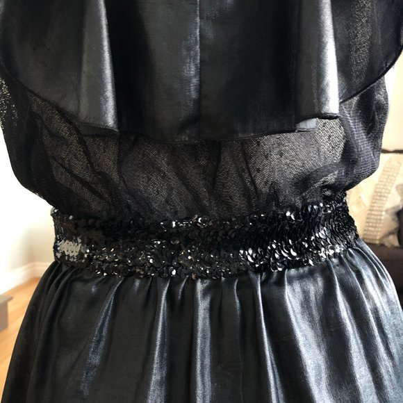 Black Feminine Dressy Smart Set Top | Size S - Picture 13 of 13